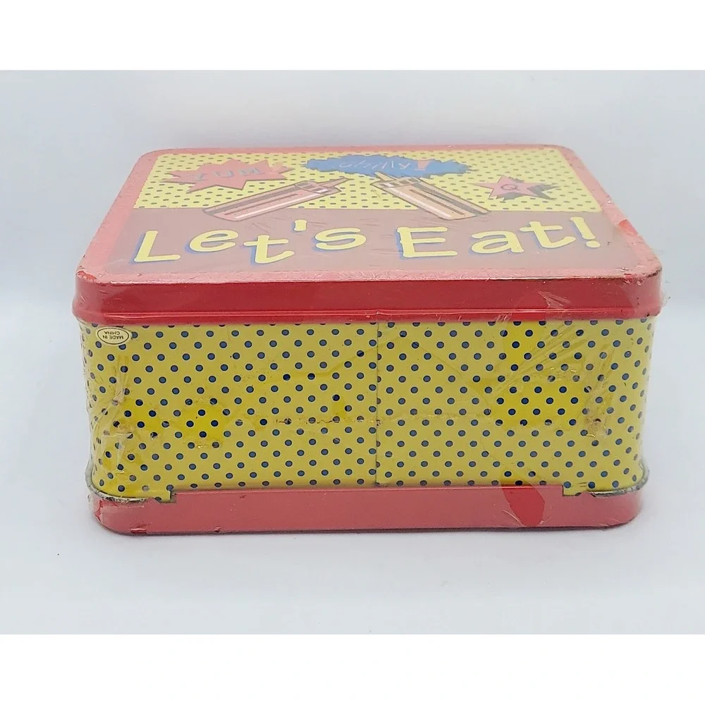 1990s G-Whiz Brainiaks Let's Eat Diner Metal Lunchbox